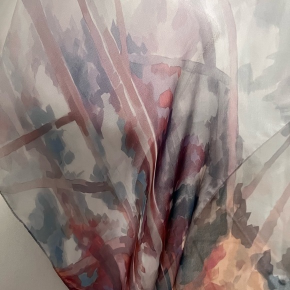 MULTICOLORED floral scarf shawl - Picture 3 of 5